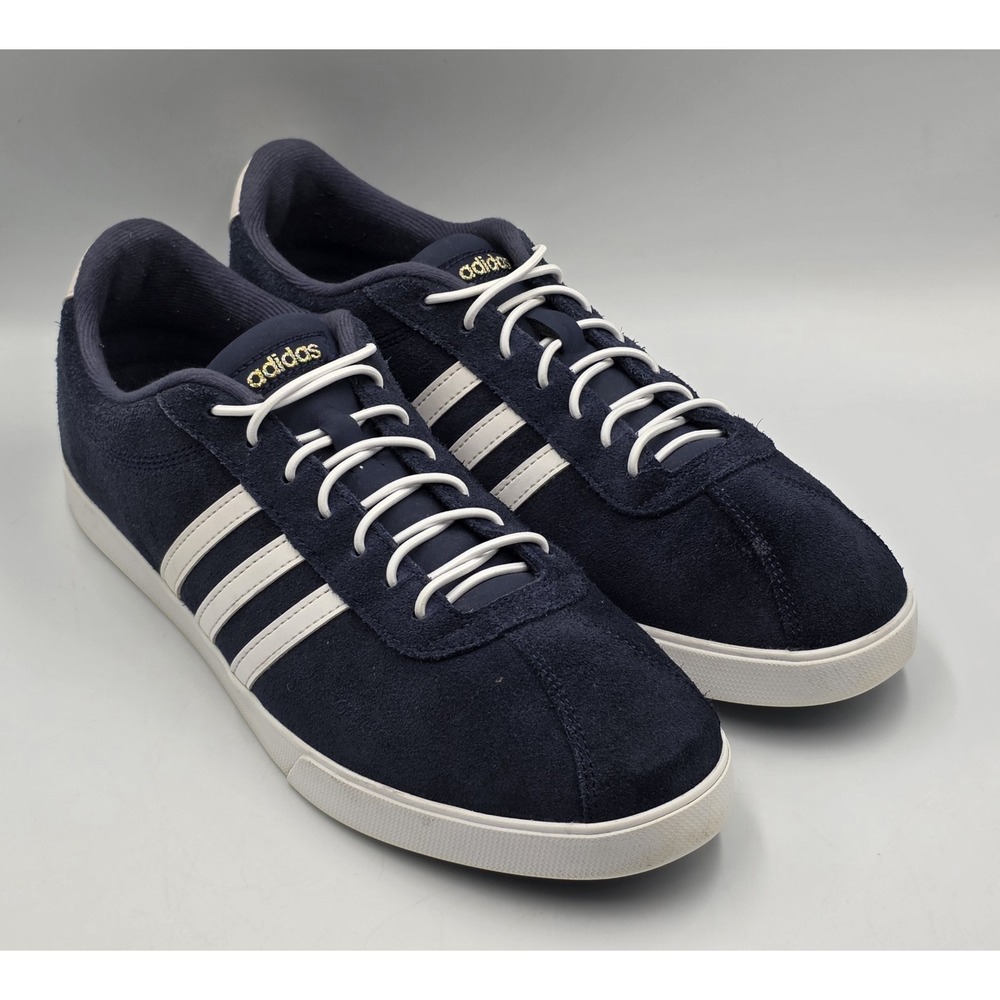 Adidas Courtset Blue Suede Lace Up Womens Size 11 Shoes Sneakers AW4212